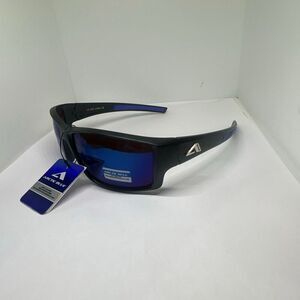 Arctic Blue Mirrored Blue Lens Wrap Sunglasses UV400 Protection